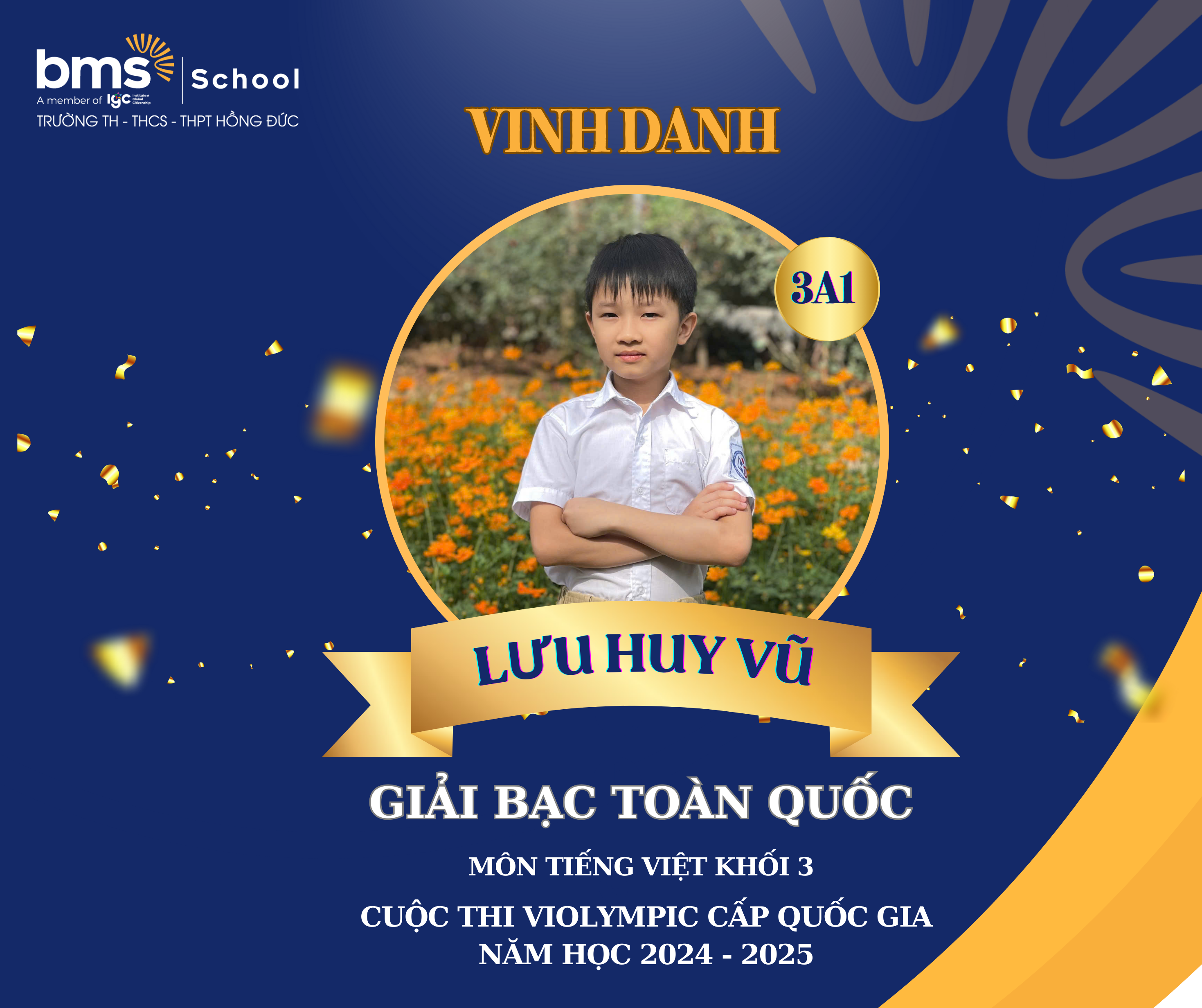 Học sinh BMS Hưng Yên tỏa sáng tại kỳ thi Violympic Quốc gia 2024-2025!