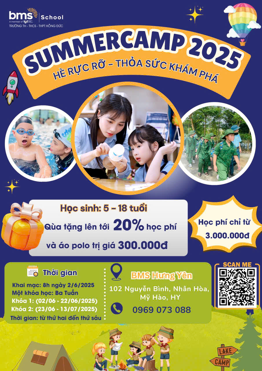 MÙA HÈ RỰC RỠ – KHƠI NGUỒN CẢM HỨNG TẠI TRẠI HÈ HỒNG ĐỨC 2025