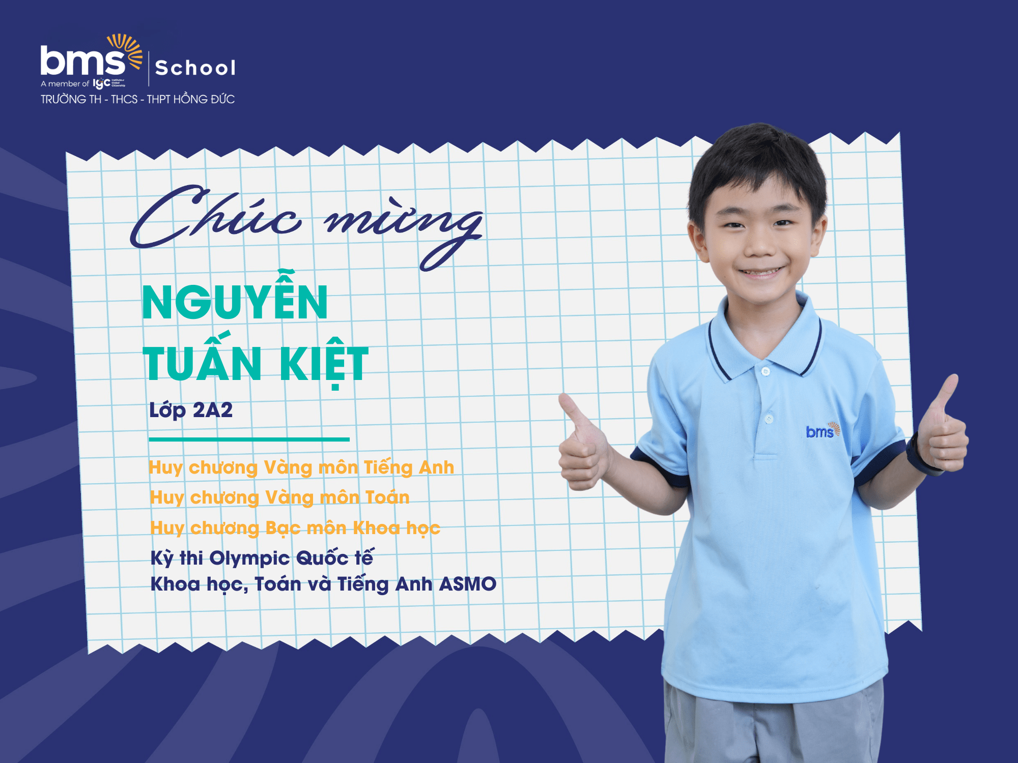 BMS Hưng Yên vinh danh học sinh đạt thành tích cao tại kỳ thi ASMO vòng Quốc gia 2025