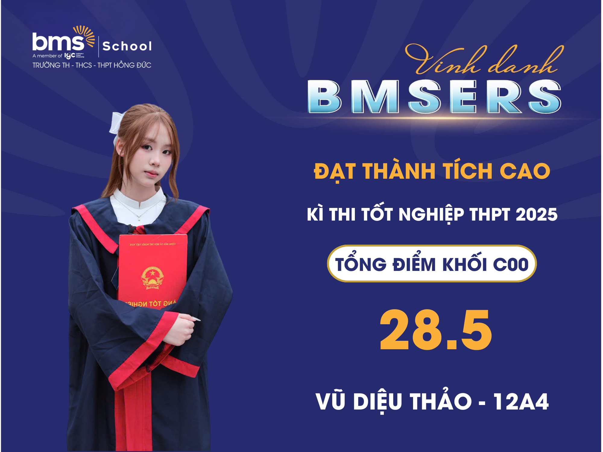 Hành trình chinh phục điểm số ấn tượng của nữ sinh Vũ Diệu Thảo - 12A4